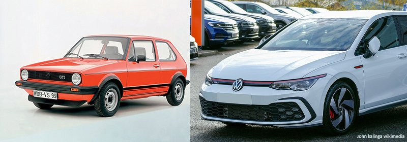 Golf hatchback evolution